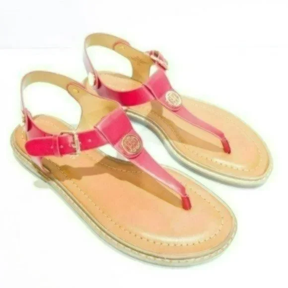 Tommy Hilfiger Bennia T-strap Flat Sandals -7 - Picture 5 of 6